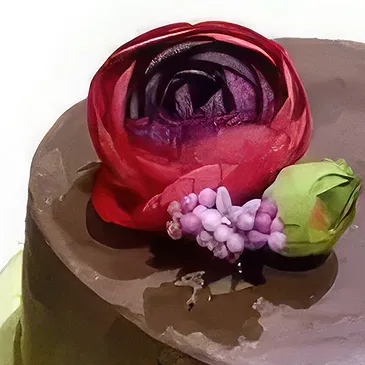 Tarut Blumen Florist- Belgischer Schokoladenkuchen Bouquet/Blumenschmuck