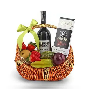 San Manuel Blumen Florist- Wein- und exquisiter Obstkorb Bouquet/Blumenschmuck
