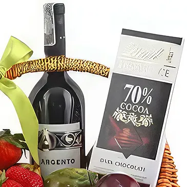 San Manuel Blumen Florist- Wein- und exquisiter Obstkorb Bouquet/Blumenschmuck