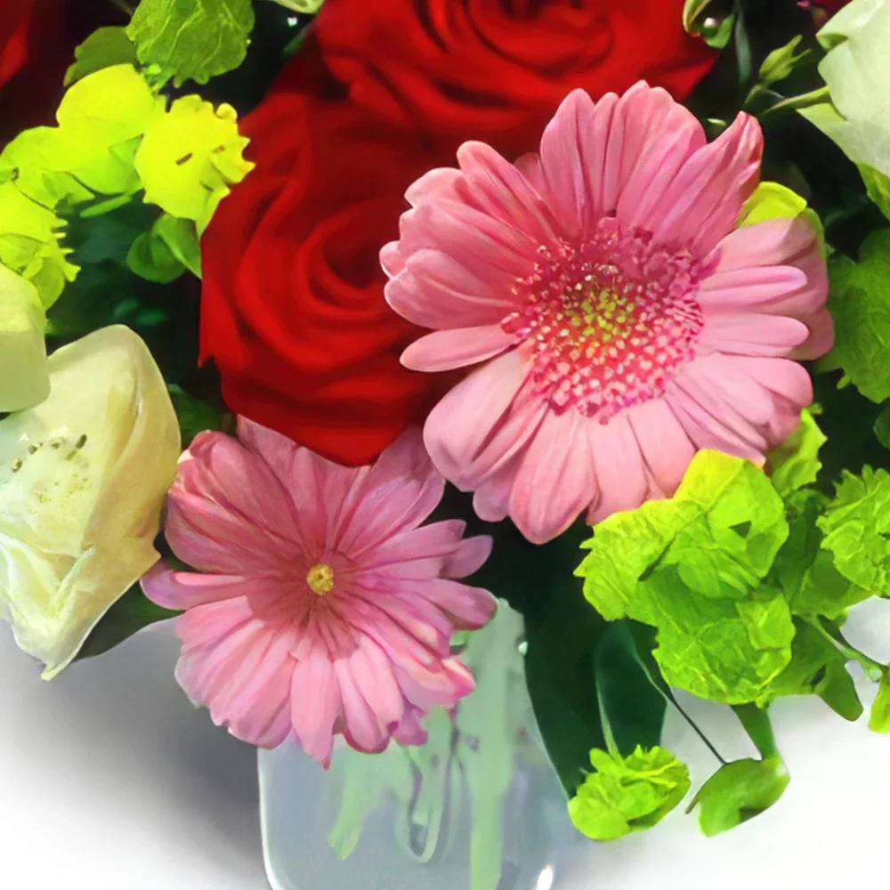 Krakkó-virágok- Gerberas Love Virágkötészeti csokor