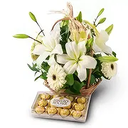 Botrivier Online Blumenhändler - Weiße Kombination Blumenstrauß