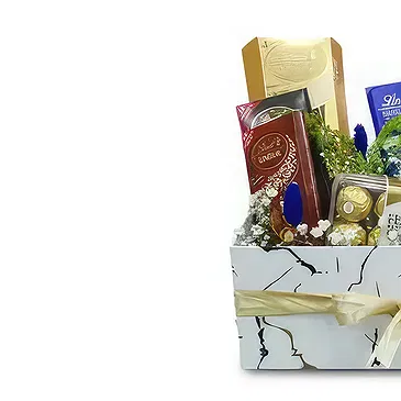 Tarut Blumen Florist- Pralinen-Korb Bouquet/Blumenschmuck