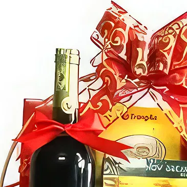 Vietnam flowers  -  Festive Holiday Treats Gift Basket Flower Bouquet/Arrangement
