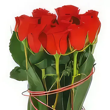 Le François flowers  -  Flame red roses composition Flower Bouquet/Arrangement