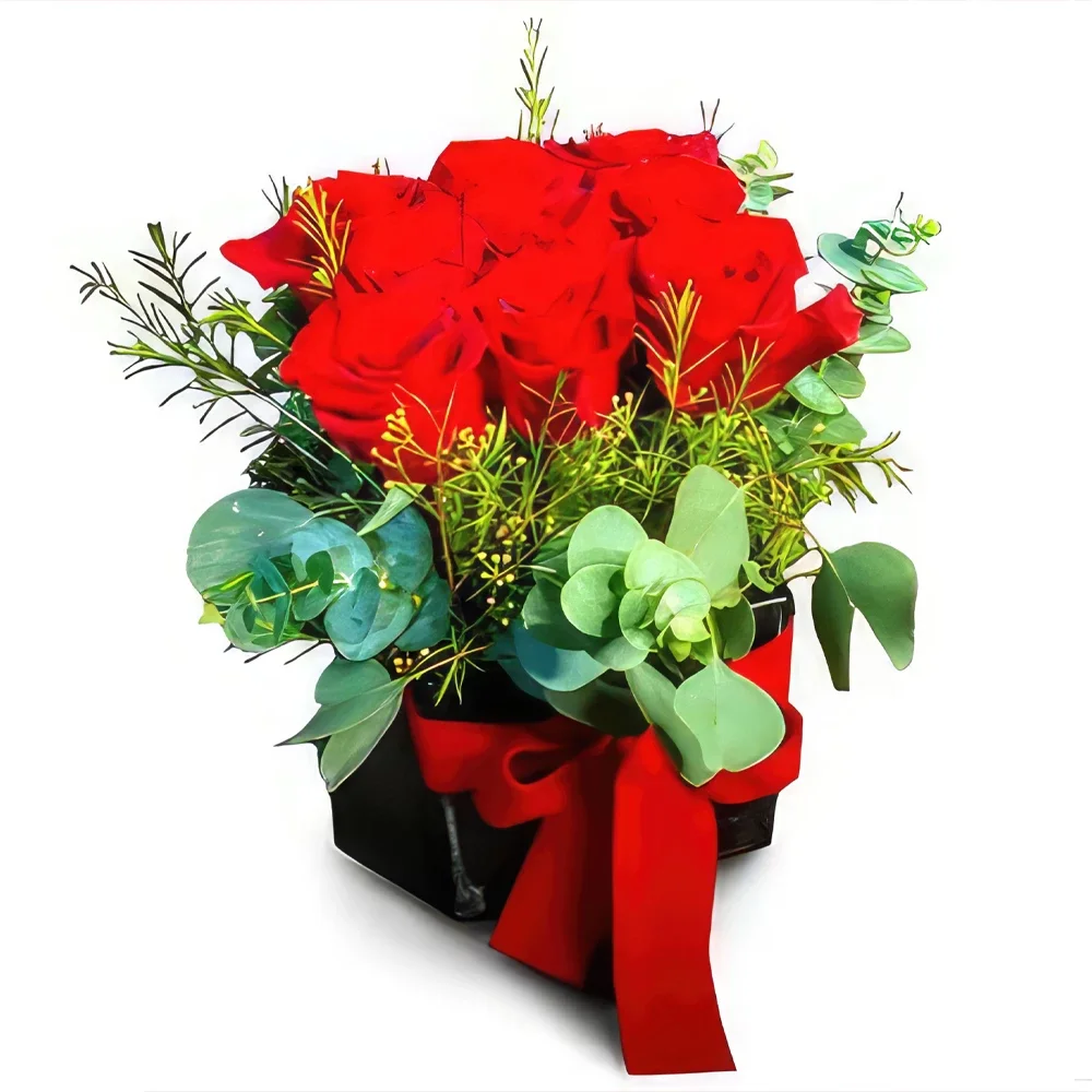 Portimao kvety- Kocka ruží Aranžovanie kytice