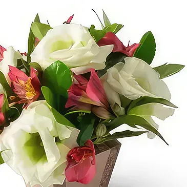 Brasilien Blumen Florist- Anordnung von Feldblumen und Astromelia in ro Bouquet/Blumenschmuck