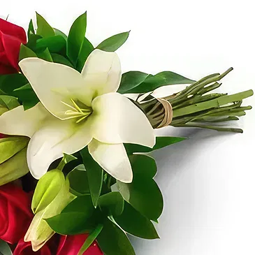 Chile flowers  -  Bouquet of Lilies and Red Roses Flower Bouquet/Arrangement