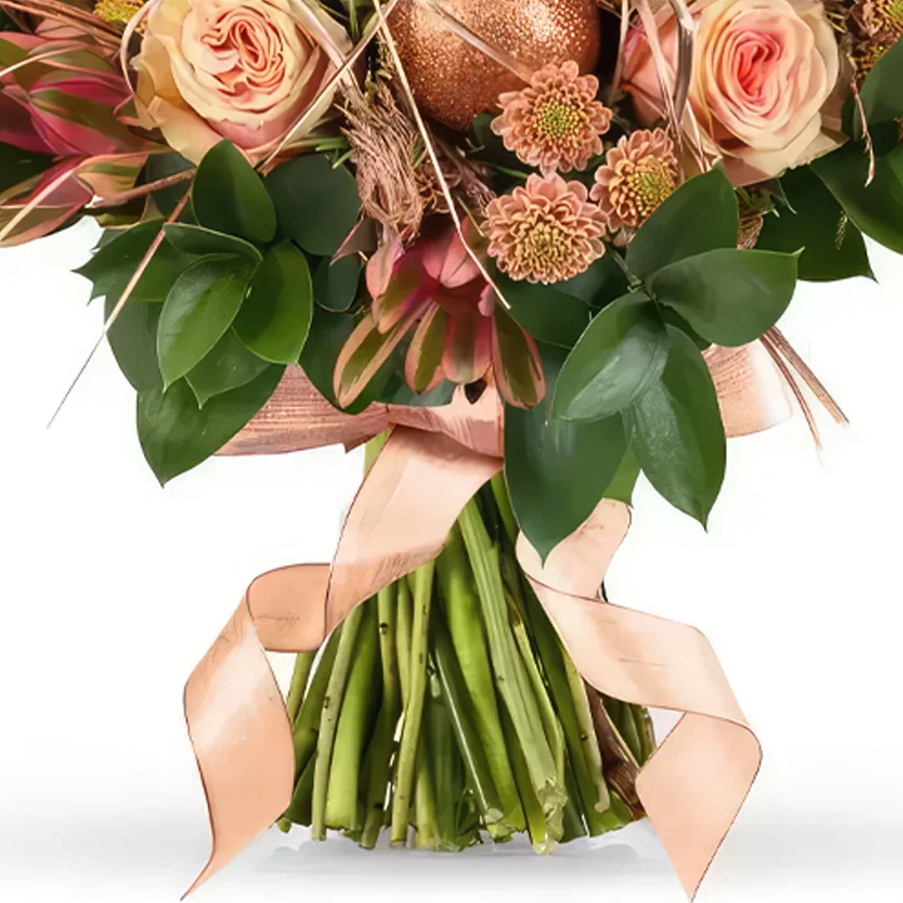 Ибиса цветя- Бронзов коледен букет Букет/договореност цвете