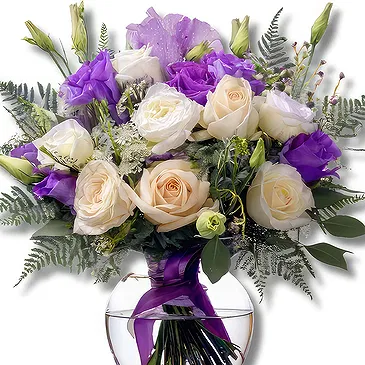 Geneva flowers  -  Rustic Elegance Purple Flower Bouquet/Arrangement