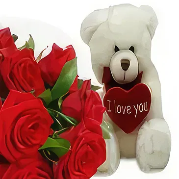 Alor Buloh bloemen bloemist- Bear knuffel Boeket/bloemstuk