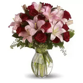 Madrid flowers  -  Red and Pink Symphony Flower Delivery