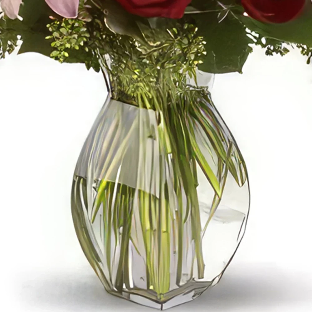 fiorista fiori di Torino- Sinfonia rossa e rosa Bouquet floreale