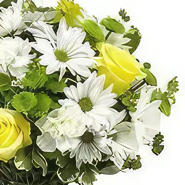 Ad Dilam blomster- Blandede blomster i vase Blomsterarrangementer bukett