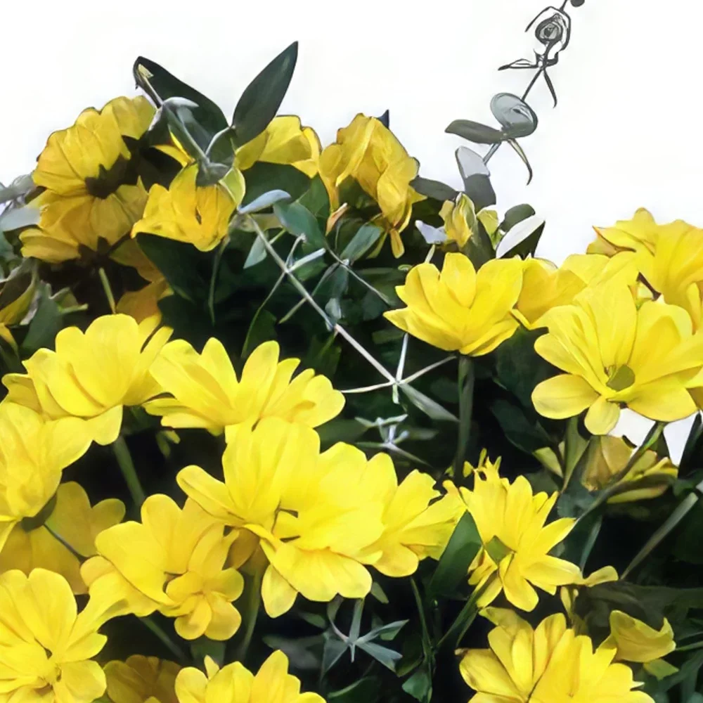 Cascais Blumen Florist- Lebendiges Gelb Bouquet/Blumenschmuck