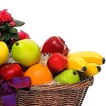 Gacko flowers  -  Fresh Fruit and Flowers Basket Flower Bouquet/Arrangement