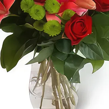 Malta flowers  -  Red  Arrangement  Flower Bouquet/Arrangement