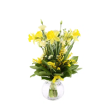 San Marino flowers  -  Yellow Flowers & Mimosa Bouquet Delivery