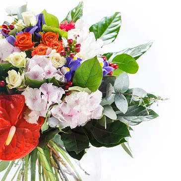 Vietri di Potenza flowers  -  Bouquet with red Anthuriums and mixed flowers Flower Bouquet/Arrangement