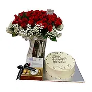 사와 사와 온라인 꽃집 - 우아한 꽃무늬 & 케이크 선물 부케