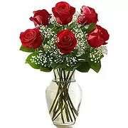 Sitrah Online Florist - 6 röda rosor Bukett