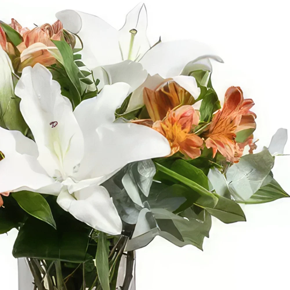Torremolinos Blumen Florist- Orangefarbener Sommer Bouquet/Blumenschmuck
