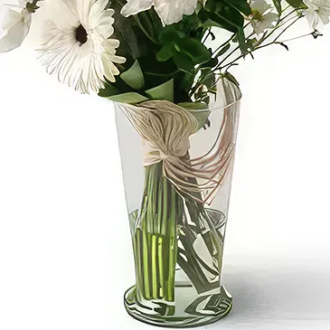 Santa Maria flowers  -  Arrangement of White Lilies and Field Flowers Flower Bouquet/Arrangement