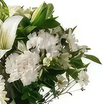 Santa Maria flowers  -  Arrangement of White Lilies and Field Flowers Flower Bouquet/Arrangement