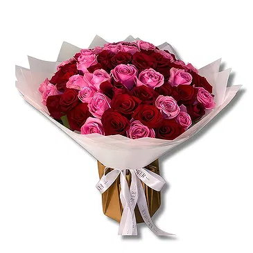 Garhoud flowers  -  Freshcut Red and Pink Roses Bouquet Flower Bouquet/Arrangement