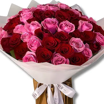 Garhoud flowers  -  Freshcut Red and Pink Roses Bouquet Flower Bouquet/Arrangement