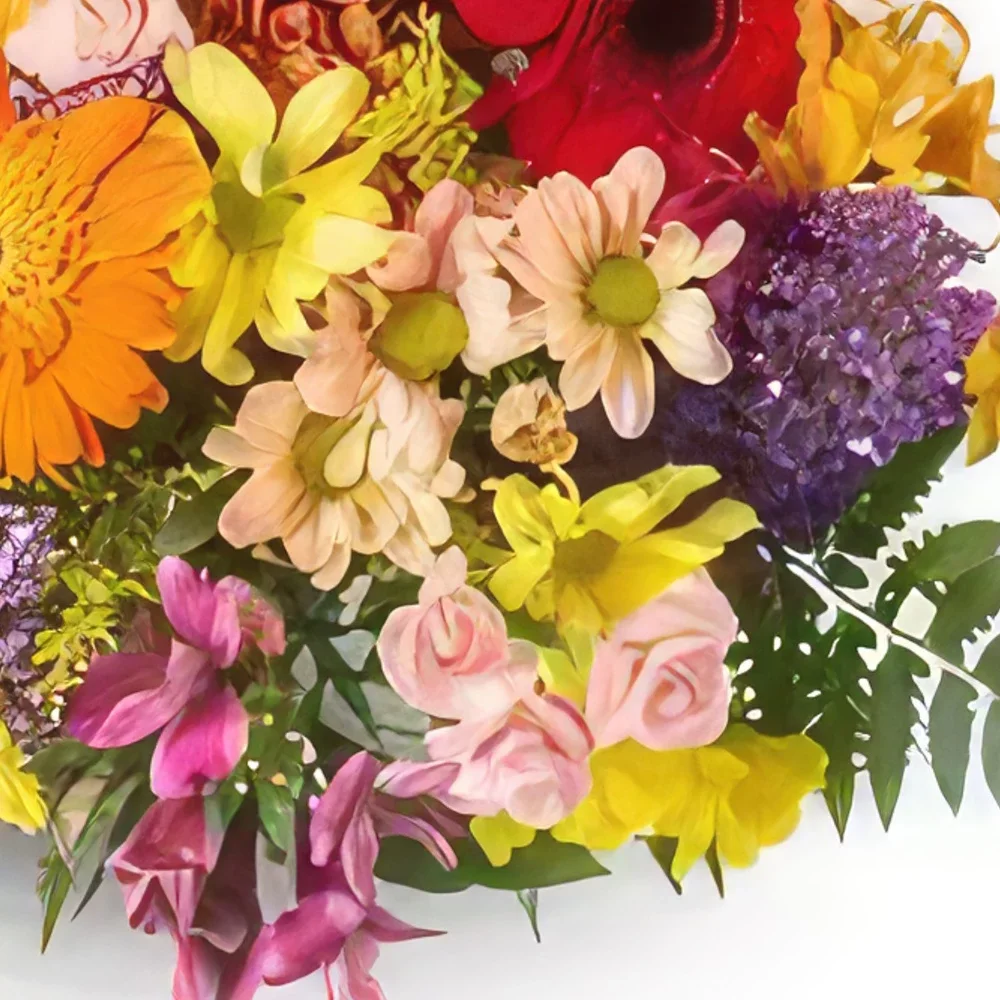 Salvador blomster- Medium Bukett av fargerike feltet fargerike Blomsterarrangementer bukett