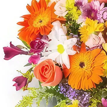 Santa Maria flowers  -  Medium Bouquet of Colorful Field Colorful  Flower Bouquet/Arrangement