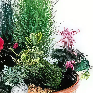 fiorista fiori di Laval- Vaso per piante fucsia e rosso Giardino dell' Bouquet floreale