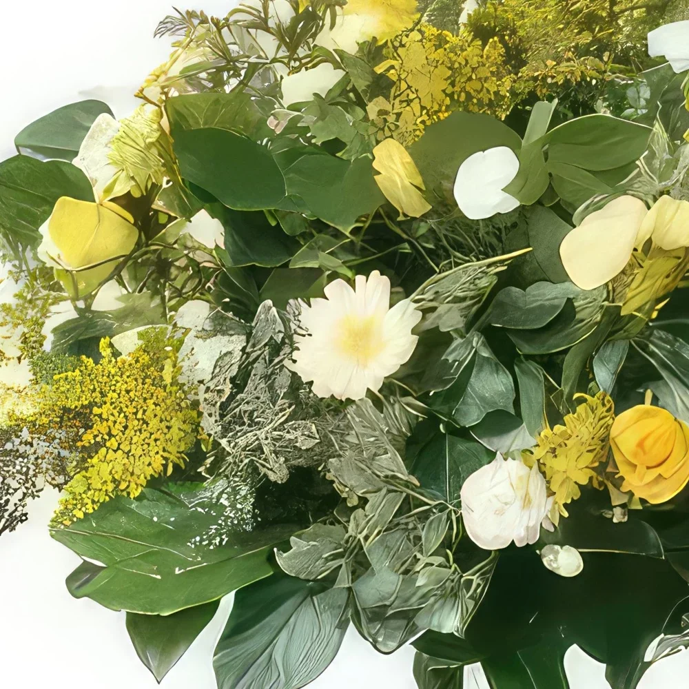 Στρασβούργο λουλούδια- Πληρότητα στρογγυλή σύνθεση πένθους Μπουκέτο/ρύθμιση λουλουδιών