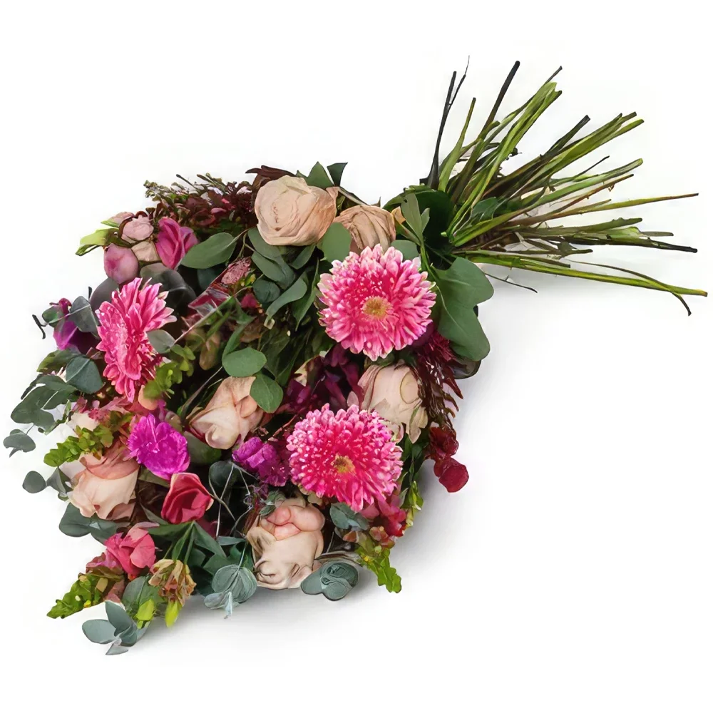 fleuriste fleurs de La Haye- Bouquet funéraire simple rose Bouquet/Arrangement floral