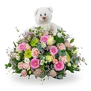 Zande Online Florist - Mild Biedermeier Bear Arrangement Bukett