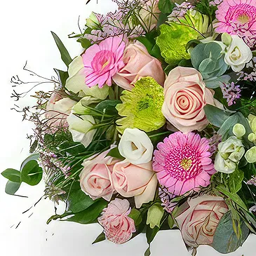 Leest blomster- Mild Biedermeier Bear Arrangement Blomsterarrangementer bukett