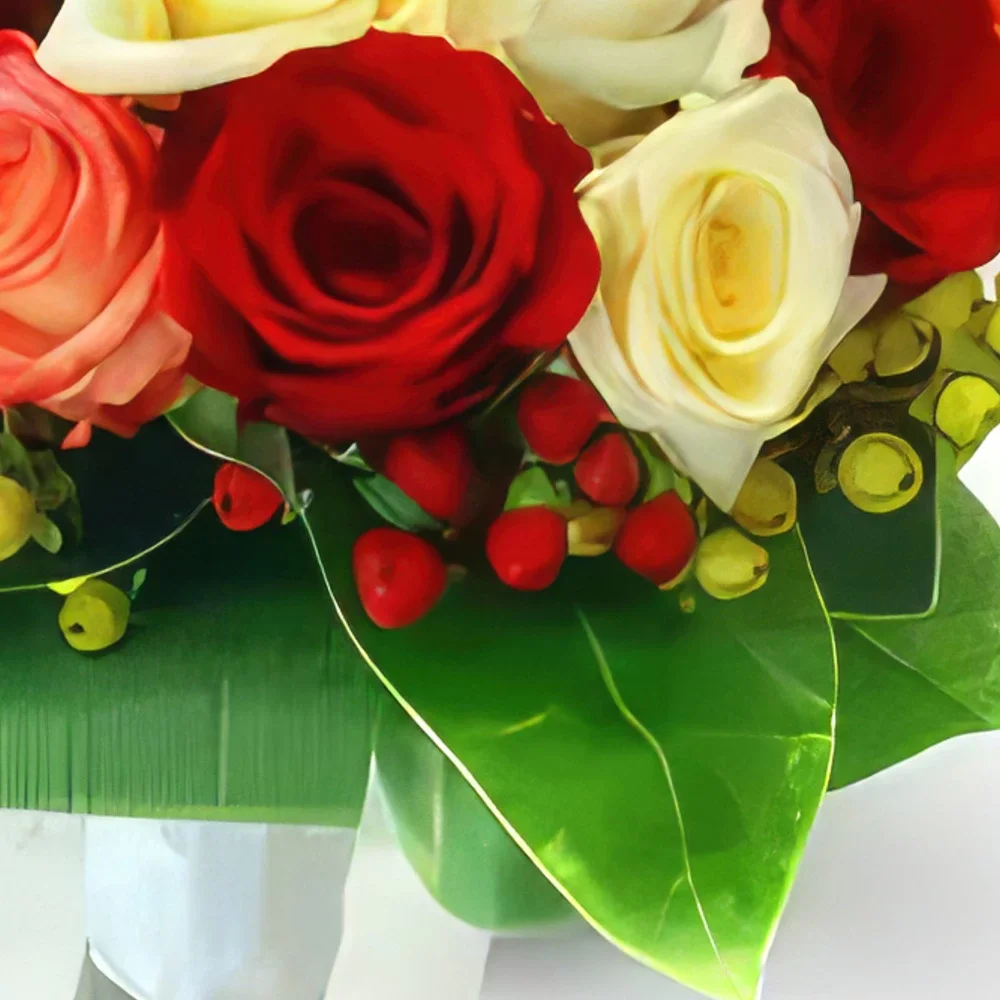 Гданск цветя- Червено и бяло Букет/договореност цвете