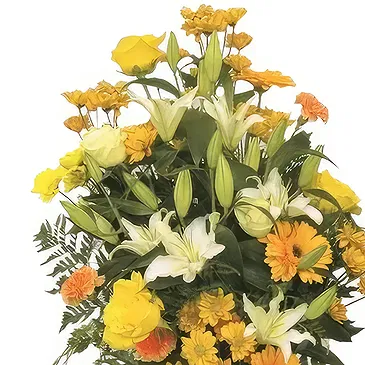 Cala Llonga flowers  -  Golden Memories Tribute Flower Bouquet/Arrangement