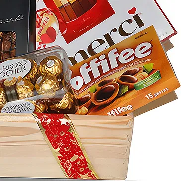Montenegro blomster- Gourmet vinchokoladeæske Blomst buket/Arrangement