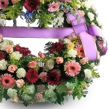 Alla andra städer blommor- Ren kronbladskrans Bukett/blomsterarrangemang