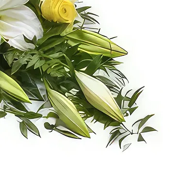 Ajtos Blumen Florist- Anmutige Lilien- und Rosen-Hommage Bouquet/Blumenschmuck
