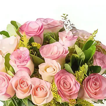Brasilien Blumen Florist- Anordnung von 20 rosa Rosen in Vase Bouquet/Blumenschmuck