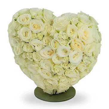 Zande blommor- Graciös Vit Rose Tribute Bukett/blomsterarrangemang
