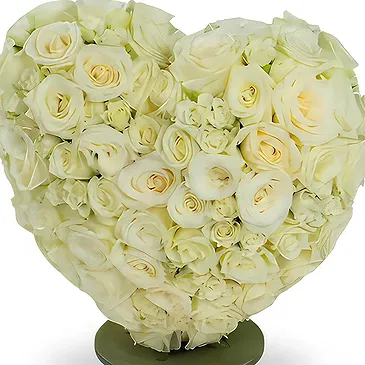 Zande blommor- Graciös Vit Rose Tribute Bukett/blomsterarrangemang