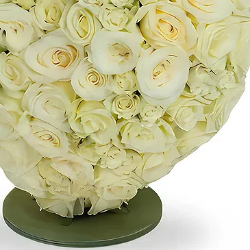 Zande blommor- Graciös Vit Rose Tribute Bukett/blomsterarrangemang