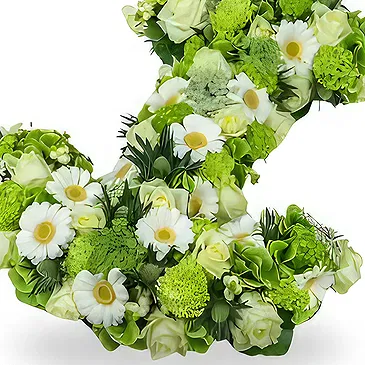 Zande blommor- Lime Time Bukett/blomsterarrangemang
