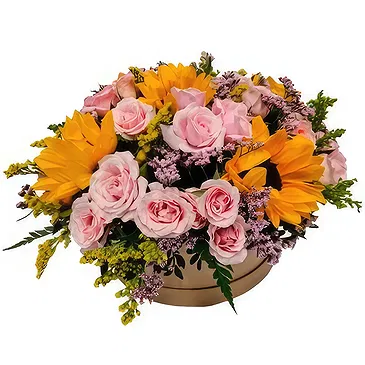 Mijas / Mijas Costa flowers  -  Hat Box Flower Bouquet/Arrangement