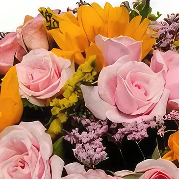 Mijas / Mijas Costa flowers  -  Hat Box Flower Bouquet/Arrangement