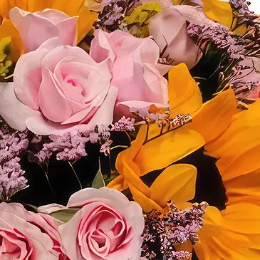Mijas / Mijas Costa flowers  -  Hat Box Flower Bouquet/Arrangement