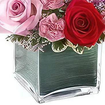 Ad Dilam blomster- Blander blomster i en vase Blomsterarrangementer bukett